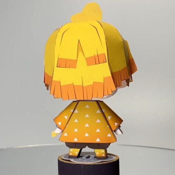 Zenitsu Agatsuma – Demon Slayer Papercraft Template (PDF Download)