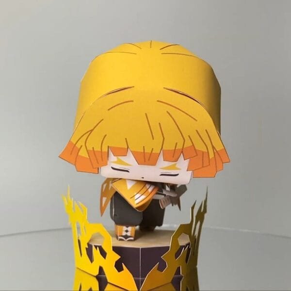 Zenitsu Agatsuma Zenitsu Agatsuma – Demon Slayer Papercraft Template (PDF Download)