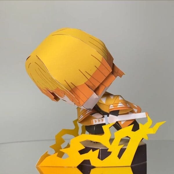 Zenitsu Agatsuma Zenitsu Agatsuma – Demon Slayer Papercraft Template (PDF Download)