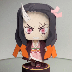 Nezuko demon – Demon Slayer Papercraft Template (PDF Download)