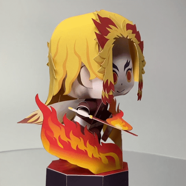 Rengoku Flame – Demon Slayer Papercraft Template (PDF Download)