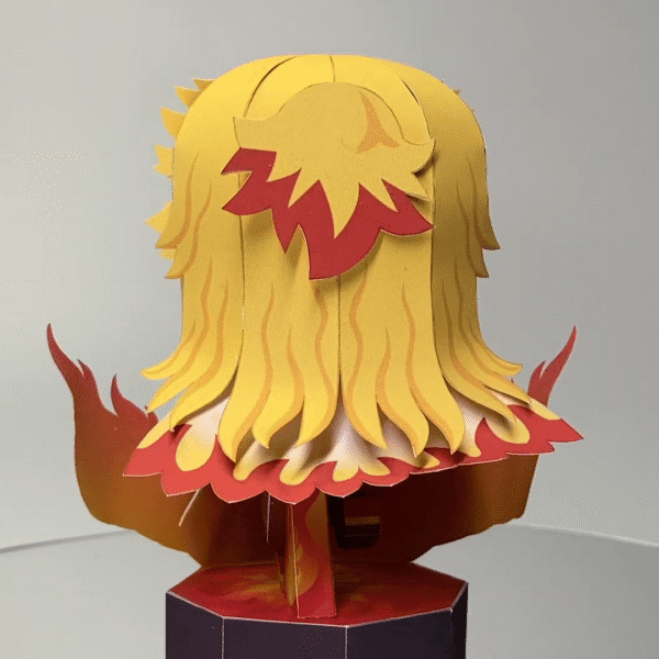 Rengoku Flame – Demon Slayer Papercraft Template (PDF Download)