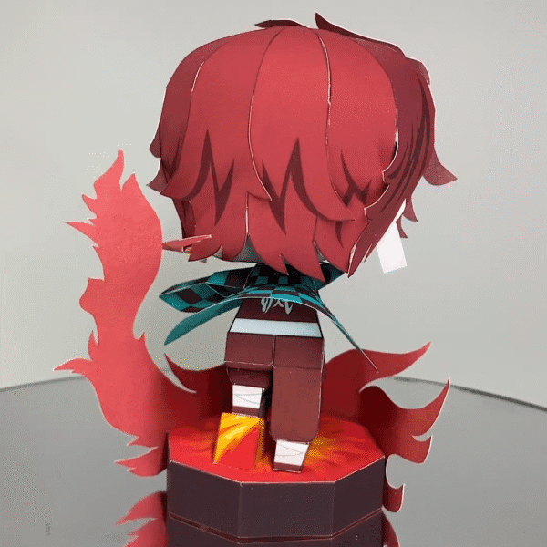 Tanjiro Flame – Demon Slayer Papercraft Template (PDF Download)
