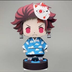 Tanjiro – Demon Slayer Papercraft Template (PDF Download)