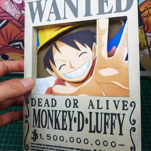 Monkey D Luffy- Wanted 3D Papercraft Template (PDF Download)