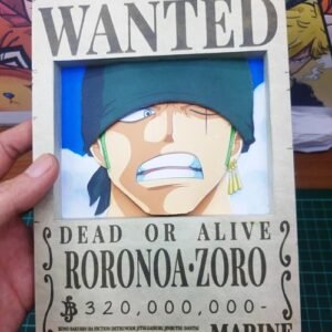 Zoro - Wanted 3D Papercraft Template (PDF Download)