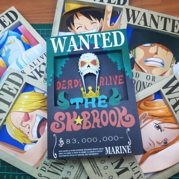 Straw Hat Crew - Wanted 3D Papercraft Template (PDF Download)