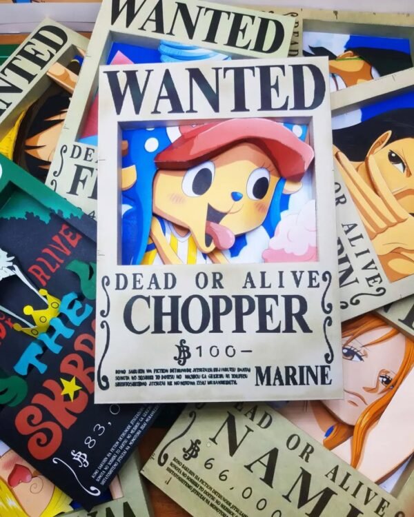 Straw Hat Crew - Wanted 3D Papercraft Template (PDF Download)
