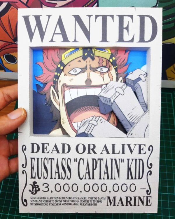 Captain Kid - Wanted 3D Papercraft Template (PDF Download)