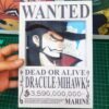 Dracule Mihawk - Wanted 3D Papercraft Template (PDF Download)