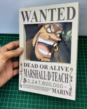 Blackbeard - Wanted 3D Papercraft Template (PDF Download)