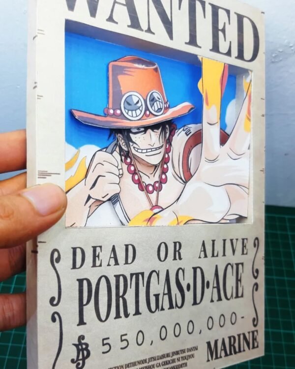 Portgas D. Ace - Wanted 3D Papercraft Template (PDF Download)