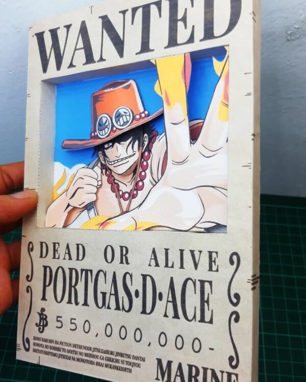 Portgas D. Ace - Wanted 3D Papercraft Template (PDF Download)