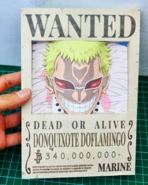 Donquixote Doflamingo - Wanted 3D Papercraft Template (PDF Download)